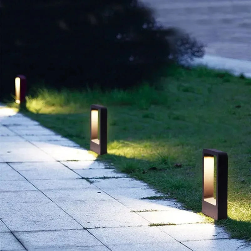 Modern Aluminum 10W LED Outdoor Lawn Light – IP65 Waterproof Garden Bollard Lamp