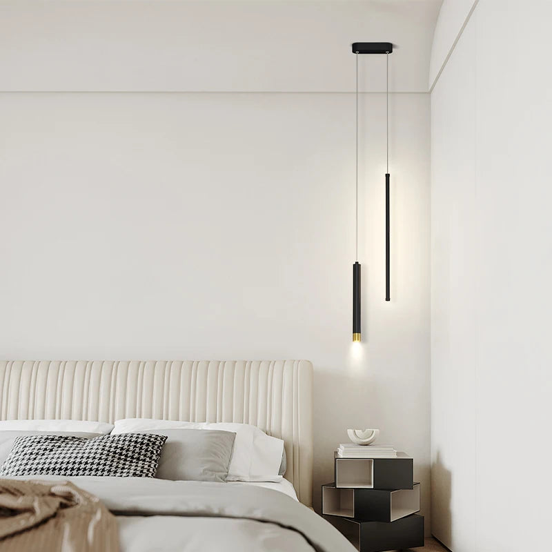 Modern LED Chandelier: Sleek Ceiling Lamp for Living and Study Room