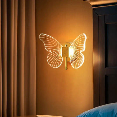 Nordic Butterfly LED Pendant Lamp: Elegant Lighting Fixture for Bedroom, Staircase, and Ceiling Décor