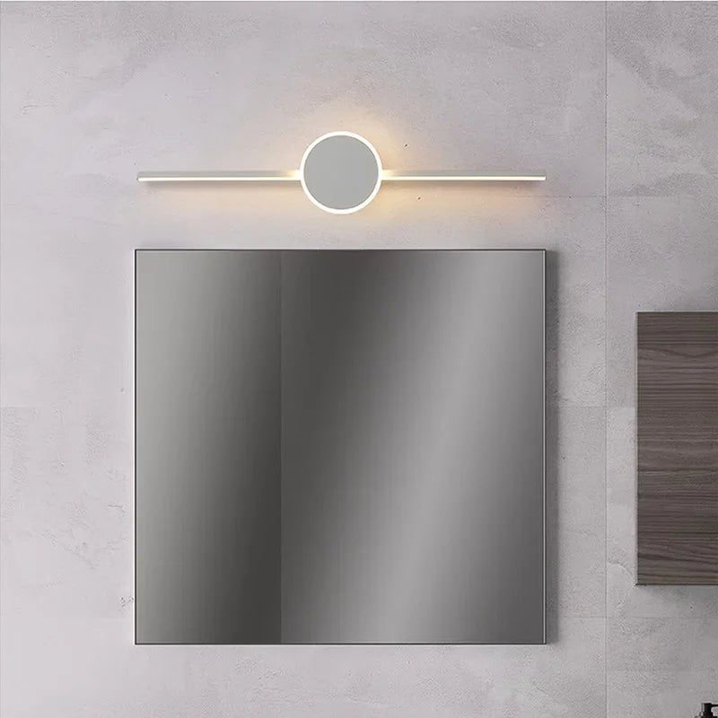 Modern Luxury Bathroom Wall Lamp Black White Aluminum LED Strip Mirror Lamp Bathroom Lamp Simple Bathroom Mirror LED Light