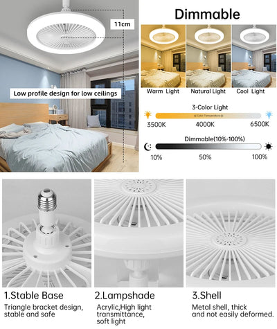 Smart Ceiling Fan with Light – Modern LED Fan with Remote Control