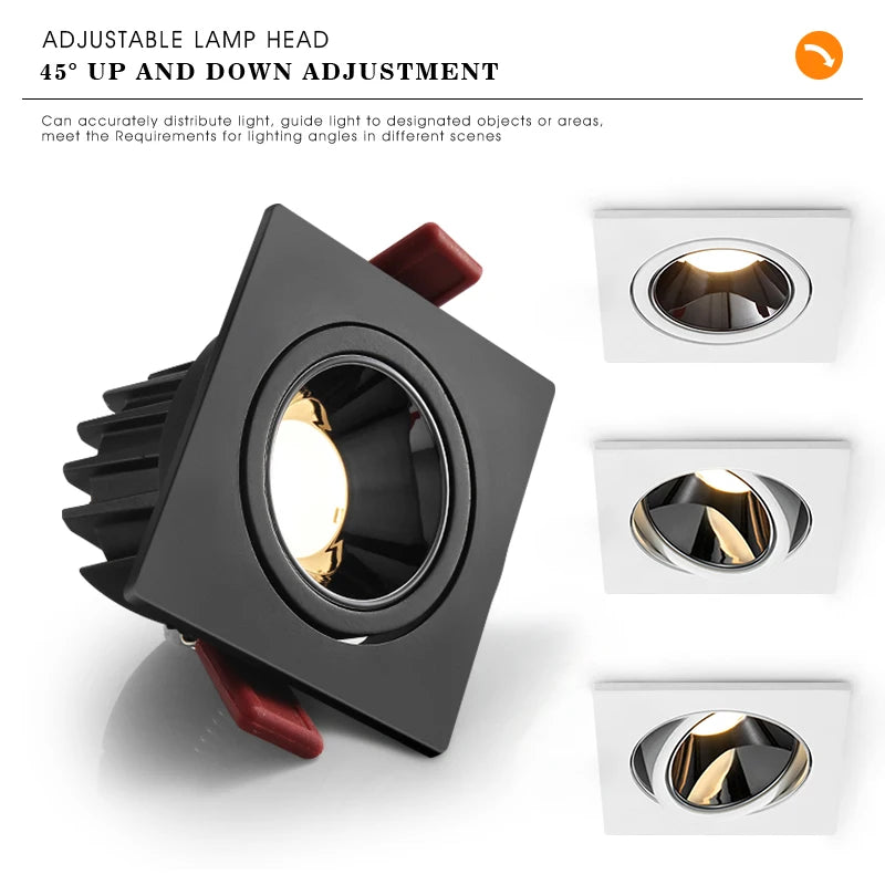 Modern Adjustable Downlight: Focused Illumination for Various Rooms