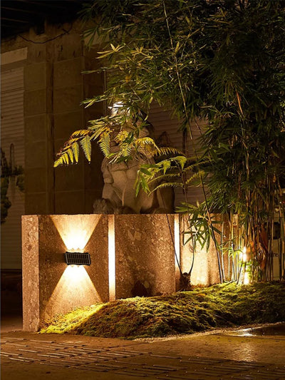 Solar LED Outdoor Up and Down Wall Lamps Lighting for Balcony, Courtyard and Garden