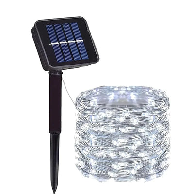 Solar Fairy String Lights Waterproof Copper Wire Garden Lights with 8 Modes for Patio, Yard, and Christmas Decoration