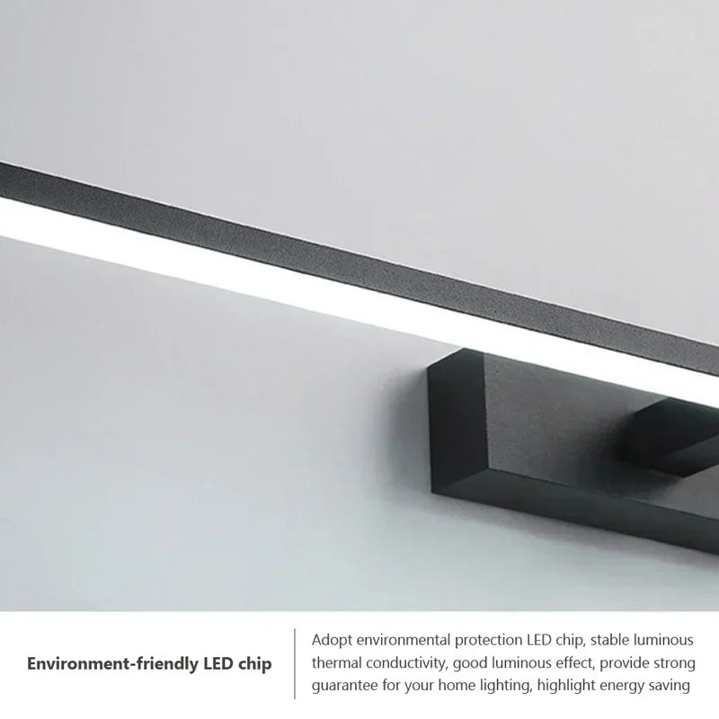 Modern LED Wall Light For Study Bedroom Bedside Hardwares Wall Lamp Bathroom Mirror Line Lamp