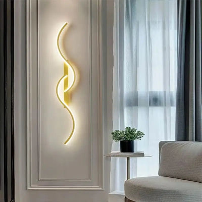 Modern LED Wall Lamp: Minimalist Long Strip Design for Bedroom Bedside or Living Room