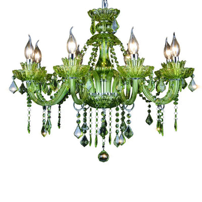 Hot Selling Green K9 Crystal Chandelier - Decorative Lustre De Cristal Chandelier with Touch On/Off Switch