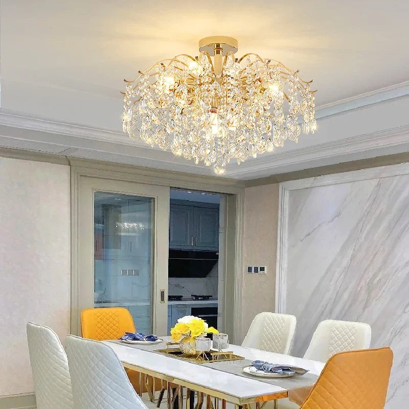 Modern Luxury Ceiling Chandelier LED Living Room Light Crystal Light Lustre Room Decoration Lamp Kitchen Ceiling Pendant Lights