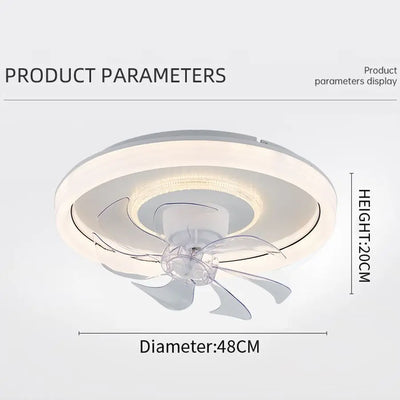 Smart Ceiling Fan with LED Lights: Remote Control Ventilator Lamp