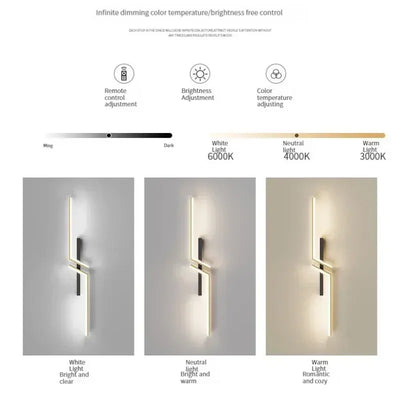 Modern LED Bedside Wall Lamp for Living Room, Bedroom, Stairs, TV Background - Minimalist Interior Wall Light