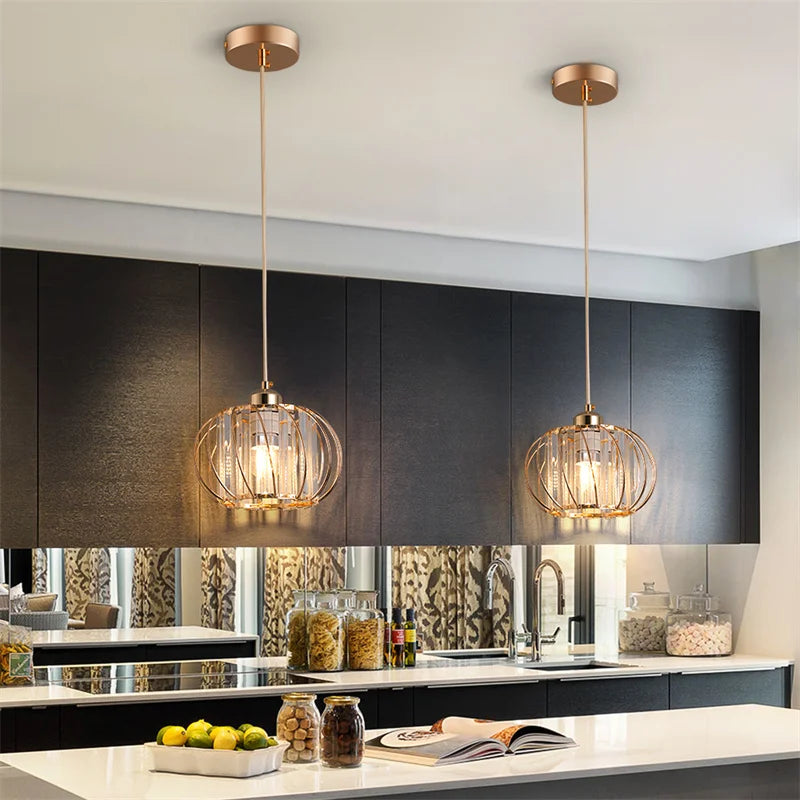 Modern Chandelier with E27 Bulb for Dining Room Bedroom: Simple Pendant Lights, Hanging Light Fixture
