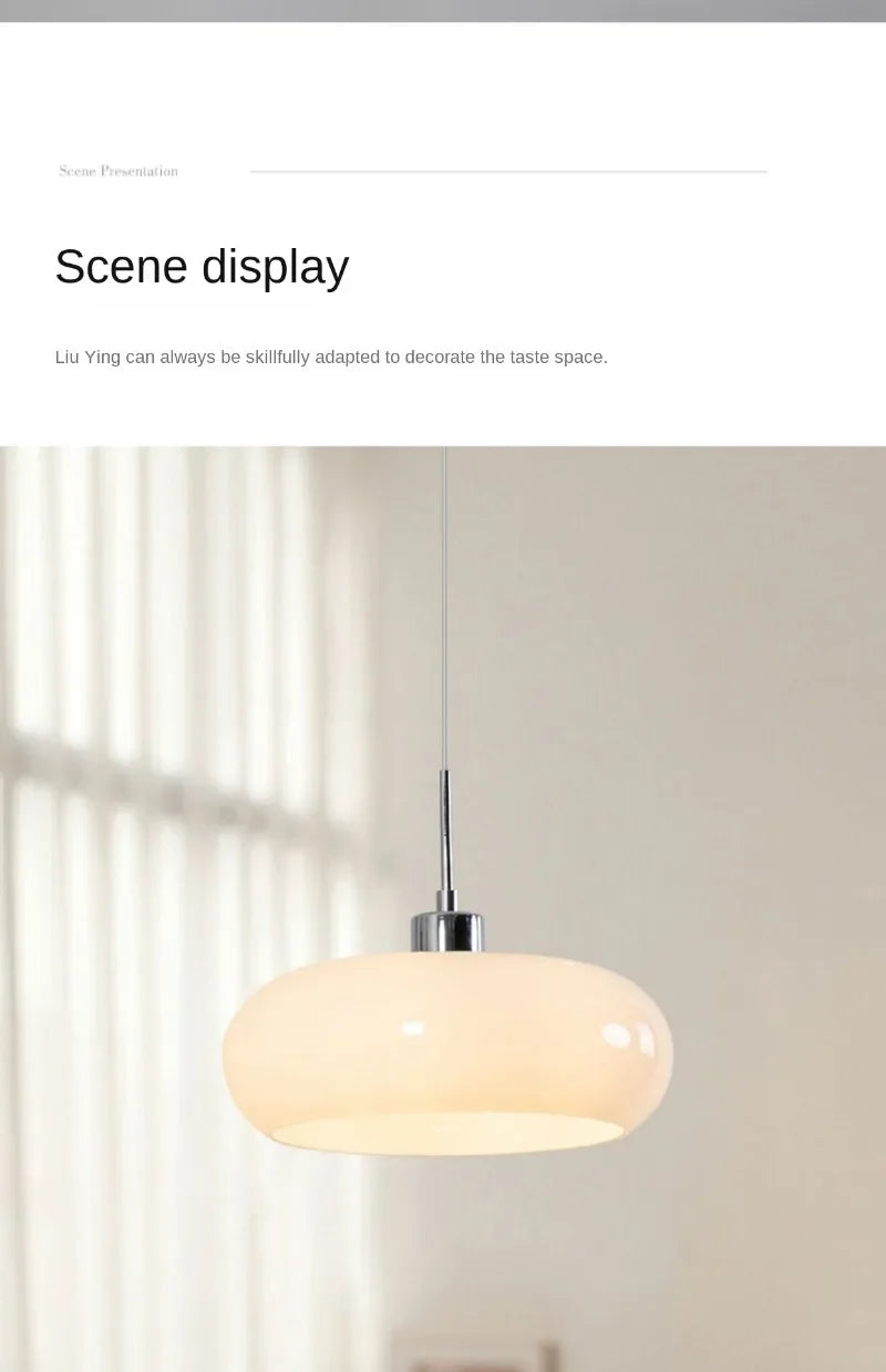 Modern Glass Pendant Lights – Elegant Hanging Lamp for Bedrooms, Cafes, and Restaurants