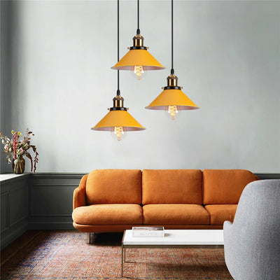 3-Lights Industrial Pendant Lamp - Vintage Macaron Style for Restaurant and Kitchen Area