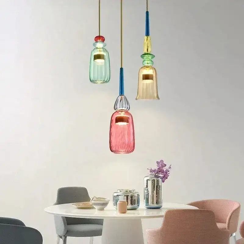 Modern Colorful LED Pendant Lights - Vibrant Illumination for Indoor S ...