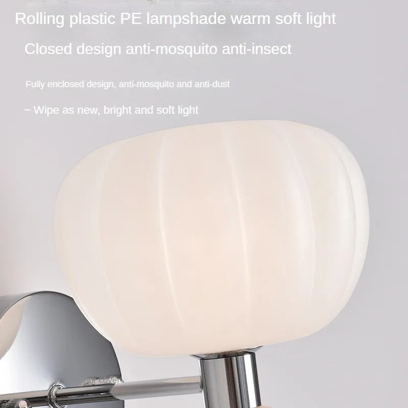 French Retro Cream Wall Lamp for Bedroom and Study Room: Eye Protection, Living Room Atmosphere Decor Lighting