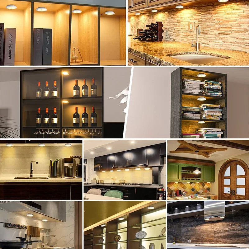 Dimmable LED Under Cabinet Light with Touch & Remote Control for Wardrobe Wine Cabinet Kitchen