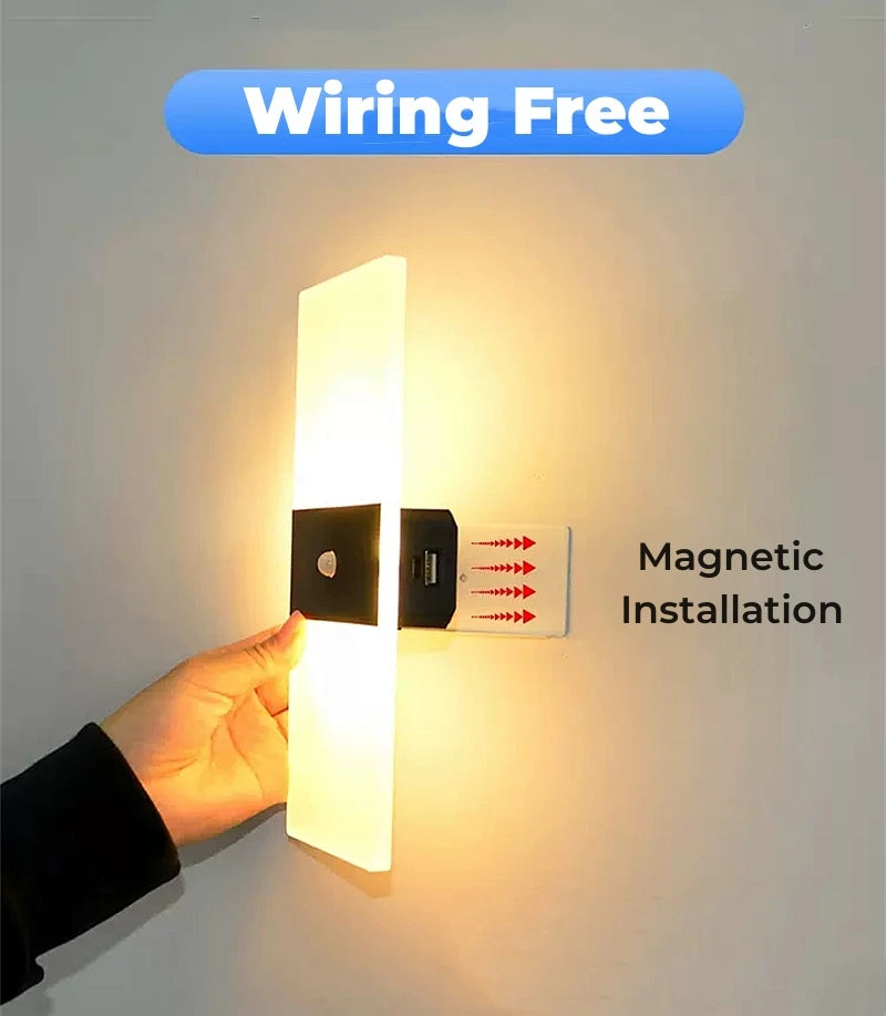 Motion Sensor Wireless LED Wall Lamp – Versatile Indoor Lighting Solution