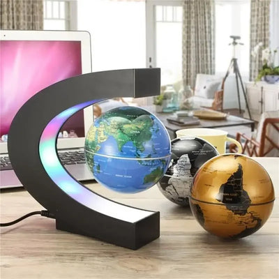 Magnetic Levitation Globe LED Lamp - Novelty World Map Home Decor & Birthday Gift