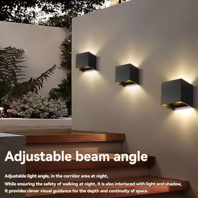 Modern Nordic Waterproof LED Wall Light – Adjustable Surface-Mounted Luminaire for Indoor and Outdoor Use