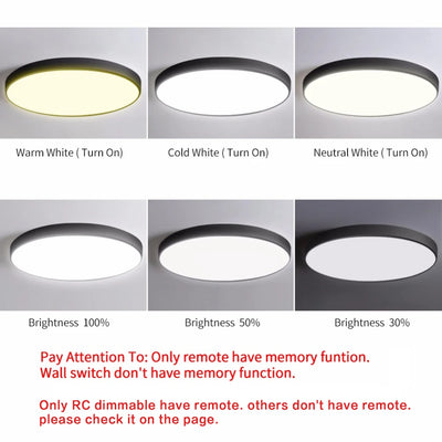 Remote Control Surface Mounted LED Ceiling Lamp – 18W, 24W, 36W Modern Panel Lights