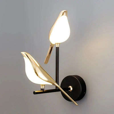 Nordic Golden Bird LED Wall Lights - Art Deco Style Sconces for Bedroom, Living Room Decoration