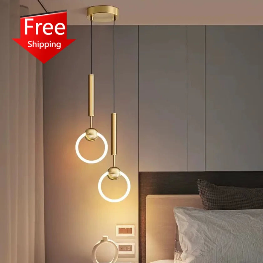 LED Pendant Lighting for Bedroom Bedside - Modern Elegance and Ambient Lighting for Cozy Relaxation