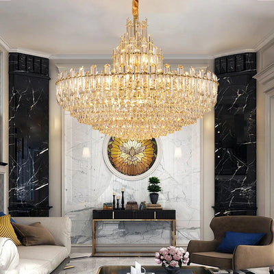 Crystal Ceiling Chandeliers - LED Luxury Hanging Lamps for High-End Dining Room Decor