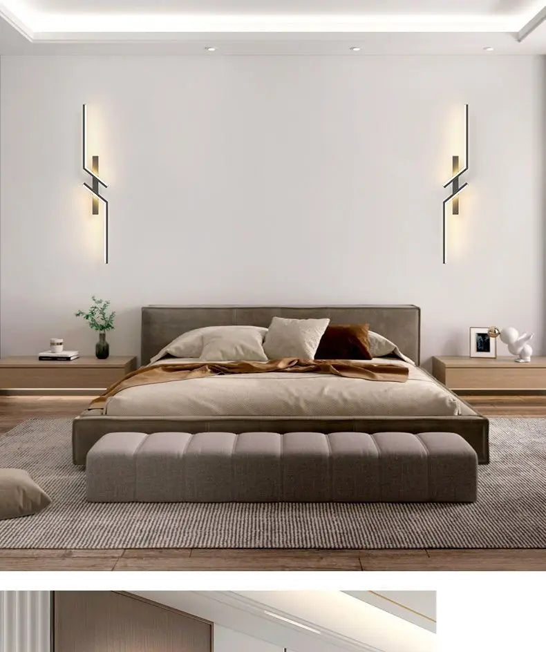 Modern LED Bedside Wall Lamp for Living Room, Bedroom, Stairs, TV Background - Minimalist Interior Wall Light