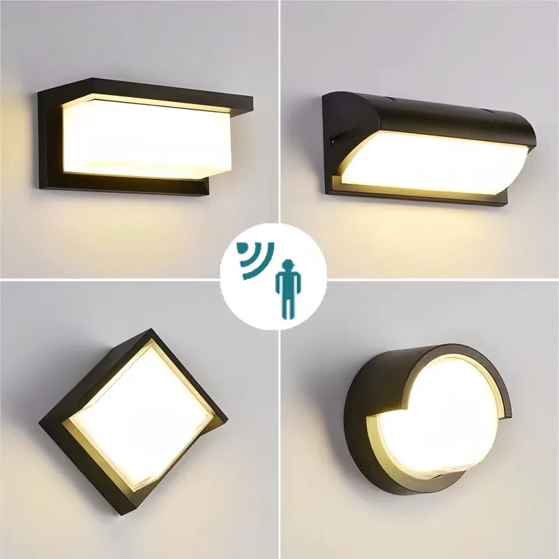 LED Outdoor Wall Light with Motion Sensor – Waterproof IP65