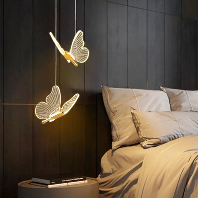 LYFS Butterfly Pendant Light: Modern LED Pendant Light Fixture for Ceiling Kitchen Living Room