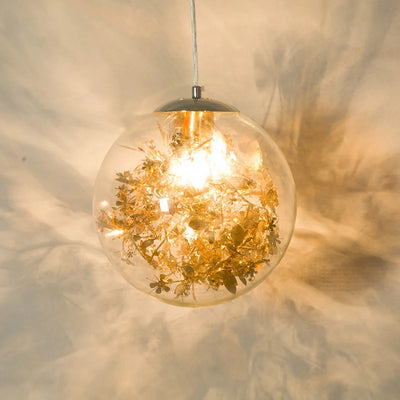 Modern Golden Flower Pendant Lamp for Living Room Bedroom - Sparkle Lighting Ceiling Decoration