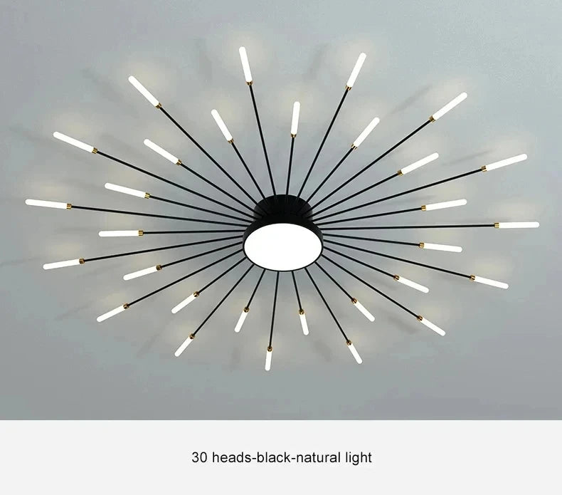 Modern Designer LED Ceiling Lamp – Creative Fireworks Art Lighting for Home Interiors