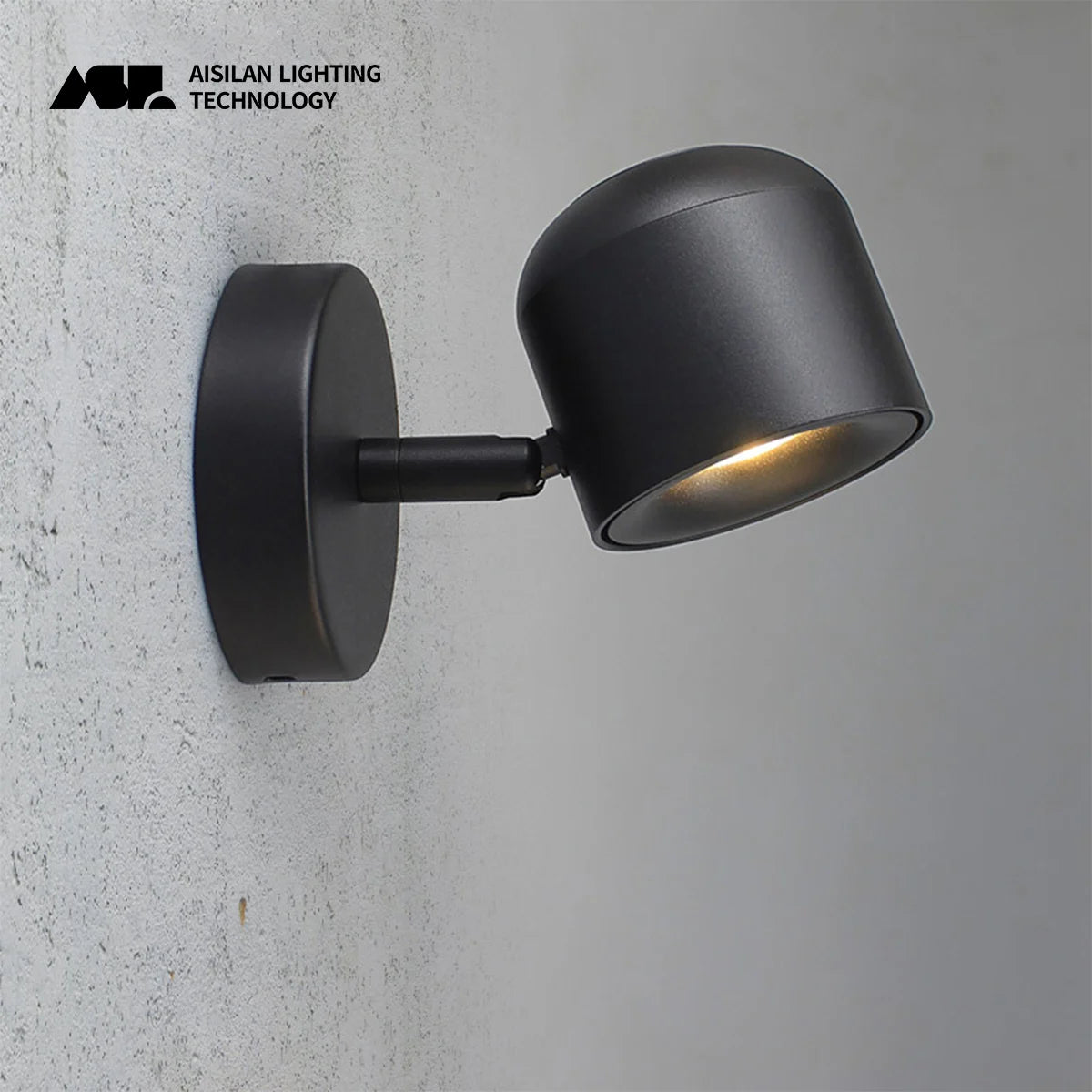 Aisilan Modern Dimmable LED Wall Lamp: 7W/9W Matte Aluminum with Adjustable Angle