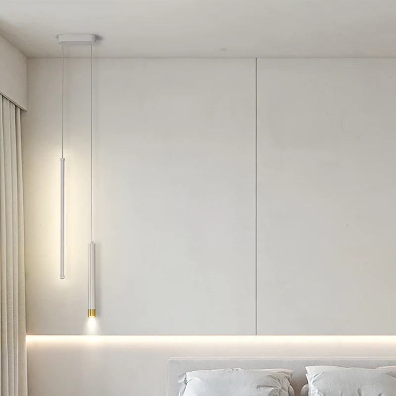 Modern LED Chandelier: Sleek Ceiling Lamp for Living and Study Room