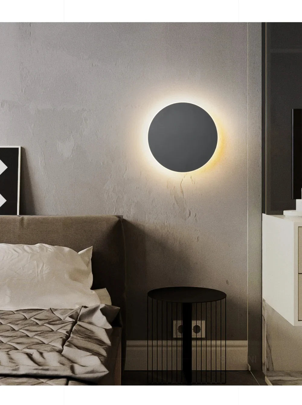 Modern LED Round Wall Lamps with Touch Switch – Minimalist Style for Interior Spaces