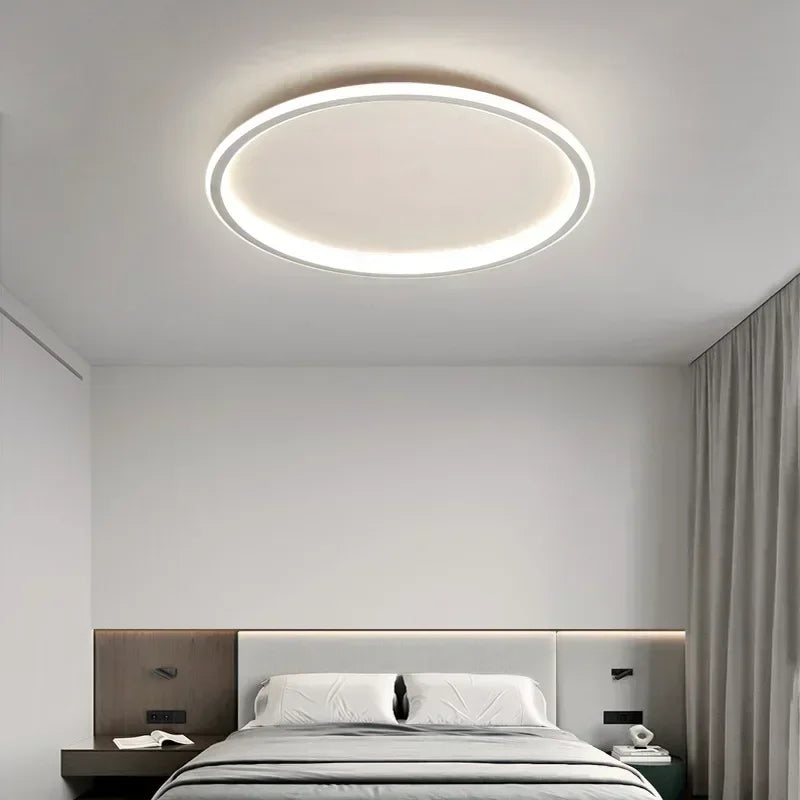 Dimmable Round LED Ceiling Light: Modern Home Decor Fixture for Bedroom and Living Room