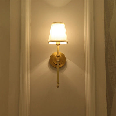 Nordic Copper Wall Lamp – Elegant Sconce for Bedrooms and Corridors