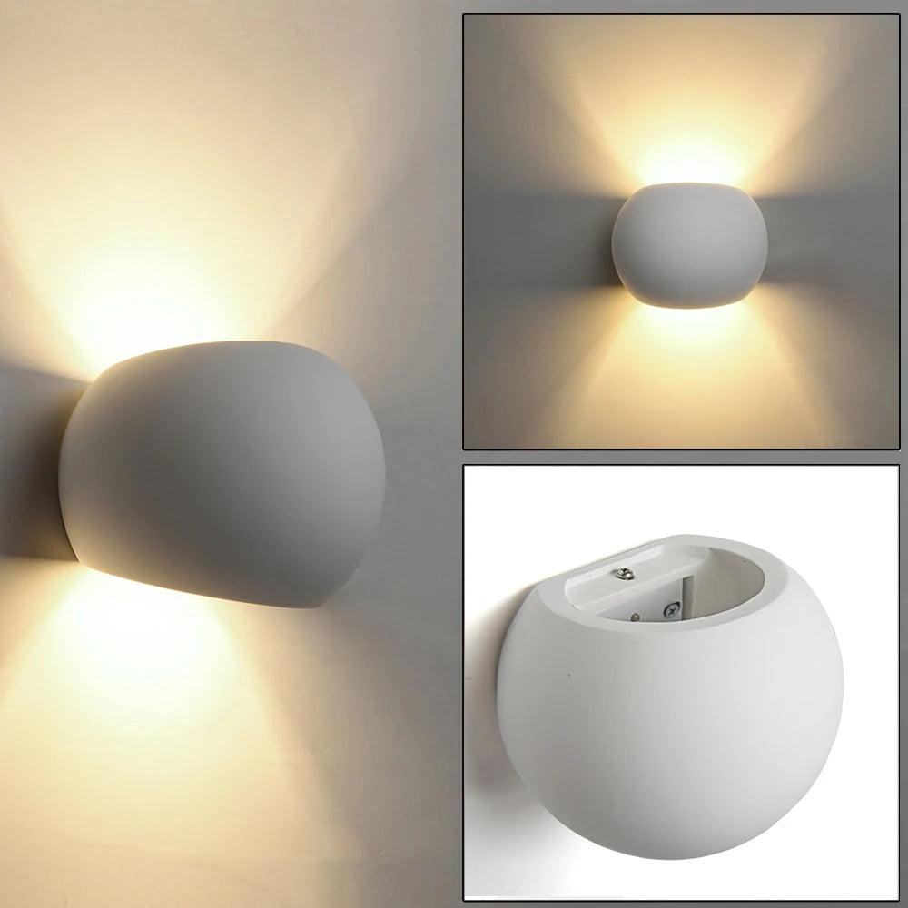 Contemporary LED Gypsum Wall Lamp - Elegant Illumination for Bedroom & Living Room Lighting Fixture