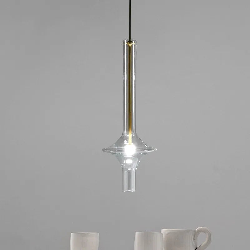 Modern Glass Pendant: Nordic Charm & Dimmable Light for Any Room