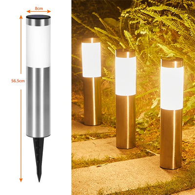 Stainless Steel Solar Pathway Lights – Bright LED Outdoor Garden Lights for Walkways and Driveways