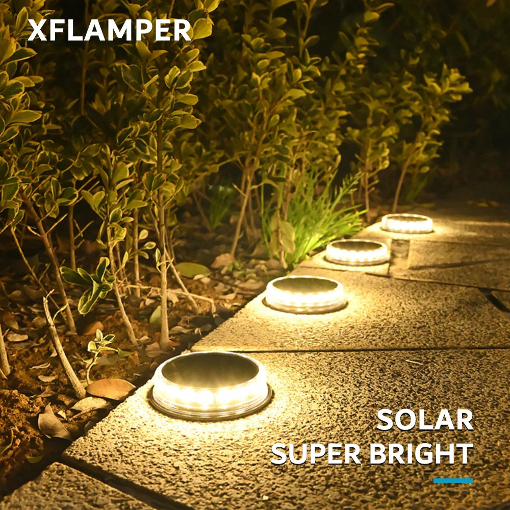 4PCS Super Bright LED Solar Pathway Lights: IP65 Waterproof, Ground Lamps for Stunning Garden Decoration