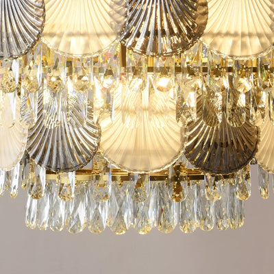 Modern LED Ginkgo Leaf Ceiling Chandelier: Luxury Crystal Pendant Light, Perfect for Living and Dining Rooms