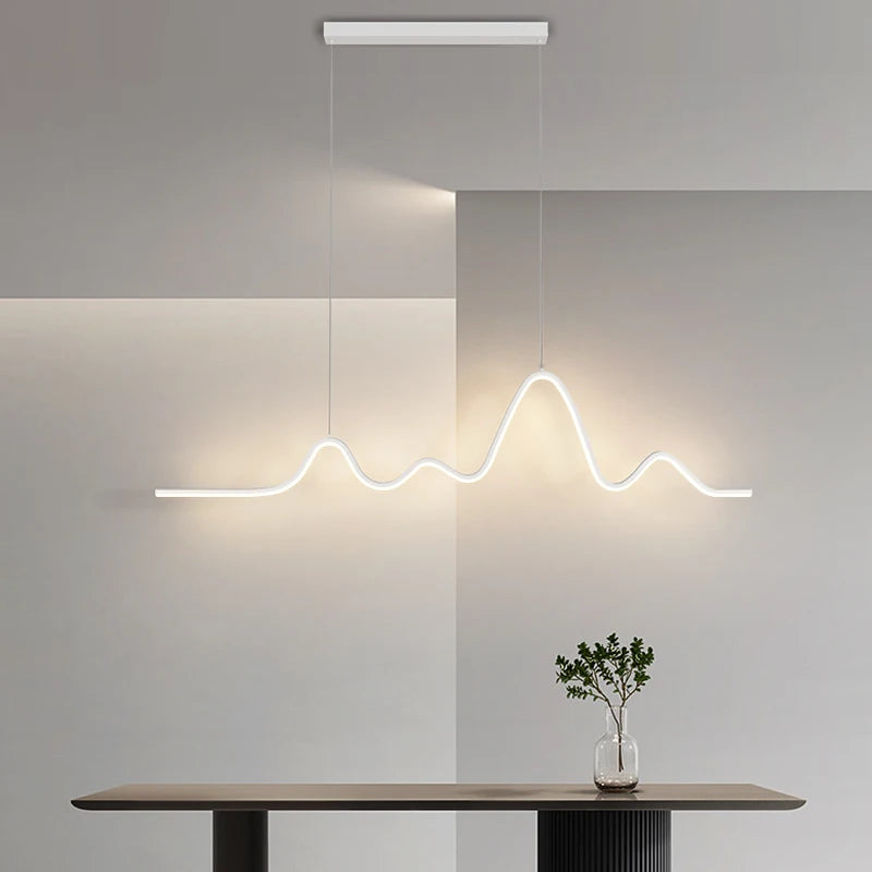 Minimalist LED Pendant Lamp for Dining Table - Black, Gold, White for Bedroom, and Dining Area