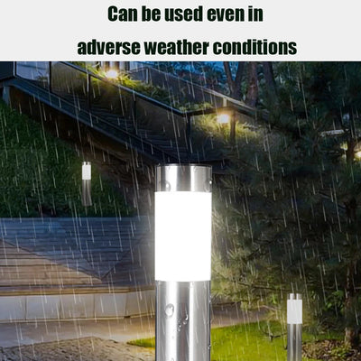 Solar Pathway Lights - Waterproof Stainless Steel Landscape Lighting for Yard, Lawn, and Patio