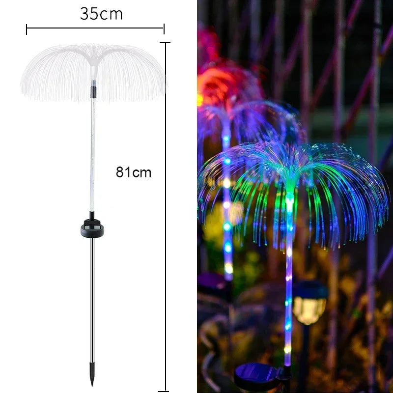 Solar Jellyfish Garden Light Outdoor Waterproof LED Lamp for Pathway Lawn Wedding and Christmas Décor
