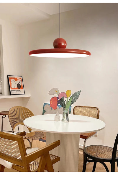 Nordic Cream Wind Flying Saucer Pendant Light – Retro Bauhaus Design for Elegant Spaces