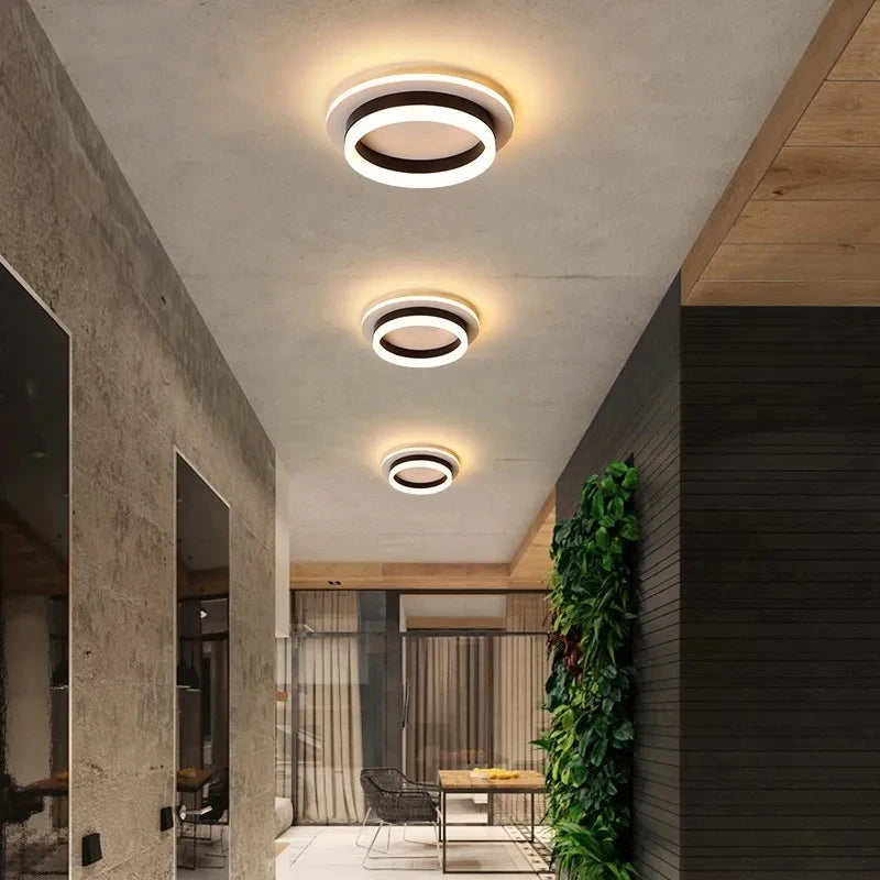 Simple Modern LED Chandeliers Porch Corridor Ceiling Lights Bedroom Study Balcony Lamps
