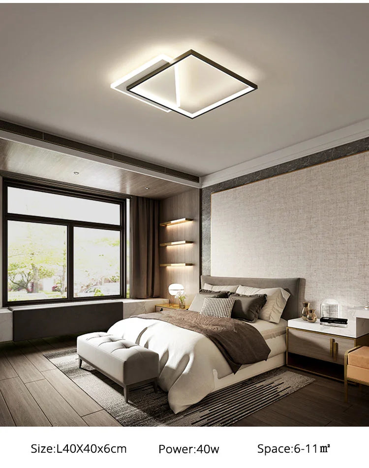 Modern Round LED Ceiling Light Decoration for Bedroom, Study, and Living Room