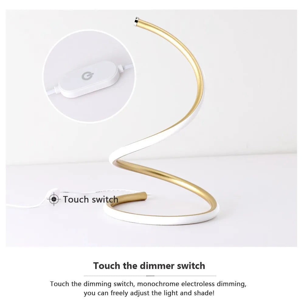 Modern Dimmable LED Table Lamp - Stylish Lighting Fixture for Study, Reading, and Bedside Decor