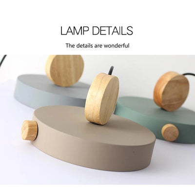 Nordic LED Pendant Light Minimalist Wooden Macaron Indoor Decorative Light For Living Room Dining Room Bedroom Study Home Decor